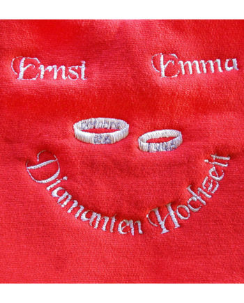 broderie pour noces de diamant